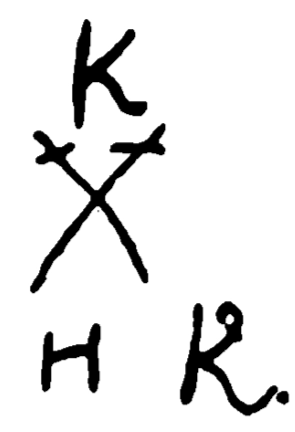 Marchio ceramica manifattura Sassonia (Meissen), lettere iniziali di artisti (varianti con spade incrociate), Sassonia, XVIII