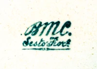 Marchio ceramica manifattura BMC - Barraud Messeri & C., Giorgio Barraud, Nello Messeri e Renato Trallori, Sesto Fiorentino (FI), XX