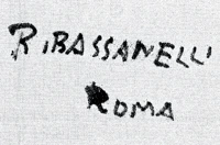 Marchio ceramica manifattura Bassanelli, R. Bassanelli, Roma (RM), XX