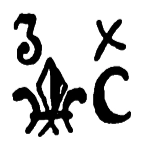Marchio ceramica manifattura sconosciuta, artista anonimo, Rouen, XVIII