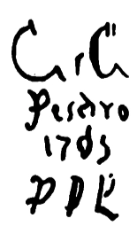 Marchio ceramica manifattura Callegari e Casali, P. Lei Pinxit (variante: C C pesaro su due righe), Pesaro, XVIII