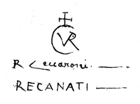 Marchio ceramica manifattura Ceccaroni Rodolfo, Ceccaroni Rodolfo, Recanati (MC), XX