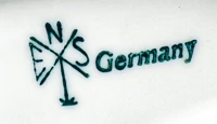 Marchio ceramica manifattura ENS Germany, Karl Ens, Volkstedt (Rudolstadt), Thüringen, XIX-XX