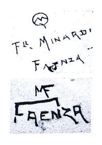 Marchio ceramica manifattura Fabbrica Fratelli Minardi, artista anonimo, Faenza (RA), XX