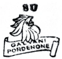 Marchio ceramica manifattura Galvani (Giuseppe Galvani, Andrea Galvani, Angelo Simonetto), artista anonimo, Pordenone, XIX-XX