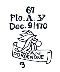 Marchio ceramica manifattura Galvani, artista anonimo, Pordenone (PN), XIX-XX