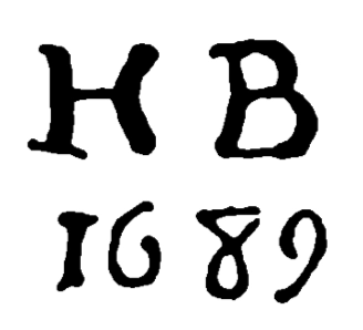 Marchio ceramica manifattura sconosciuta, Henri Borne (autore maiolicaro Nevers 1689), Nevers, XVII