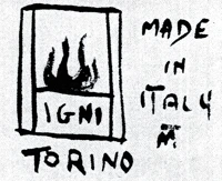 Marchio ceramica manifattura Igni (epigono Lenci - Lionello Franchini), artista anonimo, Torino, XX