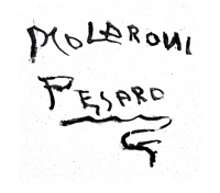 Marchio ceramica manifattura Molaroni (Vincenzo Molaroni), artista anonimo, Pesaro (PU), XIX-XX