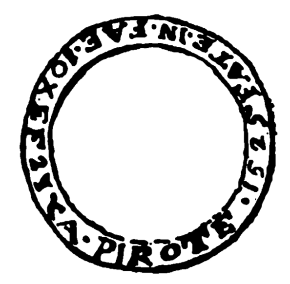Marchio ceramica manifattura Faenza (bottega Joseph di casa Pirotta), Joseph di casa Pirotta (bottega Faenza 1525), Faenza, XVI