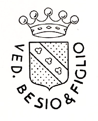Marchio ceramica manifattura Successori Vedova Besio & Figlio, artista anonimo, Mondovì-Cuneo, XX