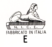 Marchio ceramica manifattura Nuova Industria Ceramica Ellero (N.I.C.E.), artista anonimo, Cuneo, XX