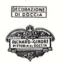 Marchio ceramica manifattura Soc. Ceramica Richard Ginori (Pittori di Doccia), artista anonimo, Milano, XX
