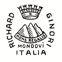 Marchio ceramica manifattura Soc. Ceramica Richard Ginori ("Mondovì ITALIA"), artista anonimo, Mondovì, XX