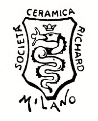 Marchio ceramica manifattura Soc. Ceramica Richard Ginori ("MILANO"), artista anonimo, Milano, XX