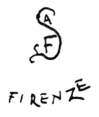 Marchio ceramica manifattura SCAF – Società Ceramica Artistica Fiorentina, artista anonimo, Firenze (FI), XX
