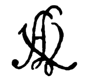 Marchio ceramica manifattura Valenciennes, Fauquez / Lamoninary / Vannier (lettere FLV indicanti Fauquez, Lamoninary e Vannier associati alla fabbrica), Valenciennes, XVIII