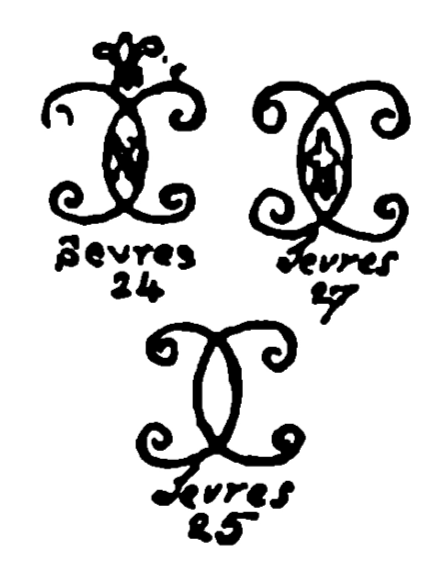 Marchio ceramica manifattura Sèvres, artista anonimo, Sèvres, XIX